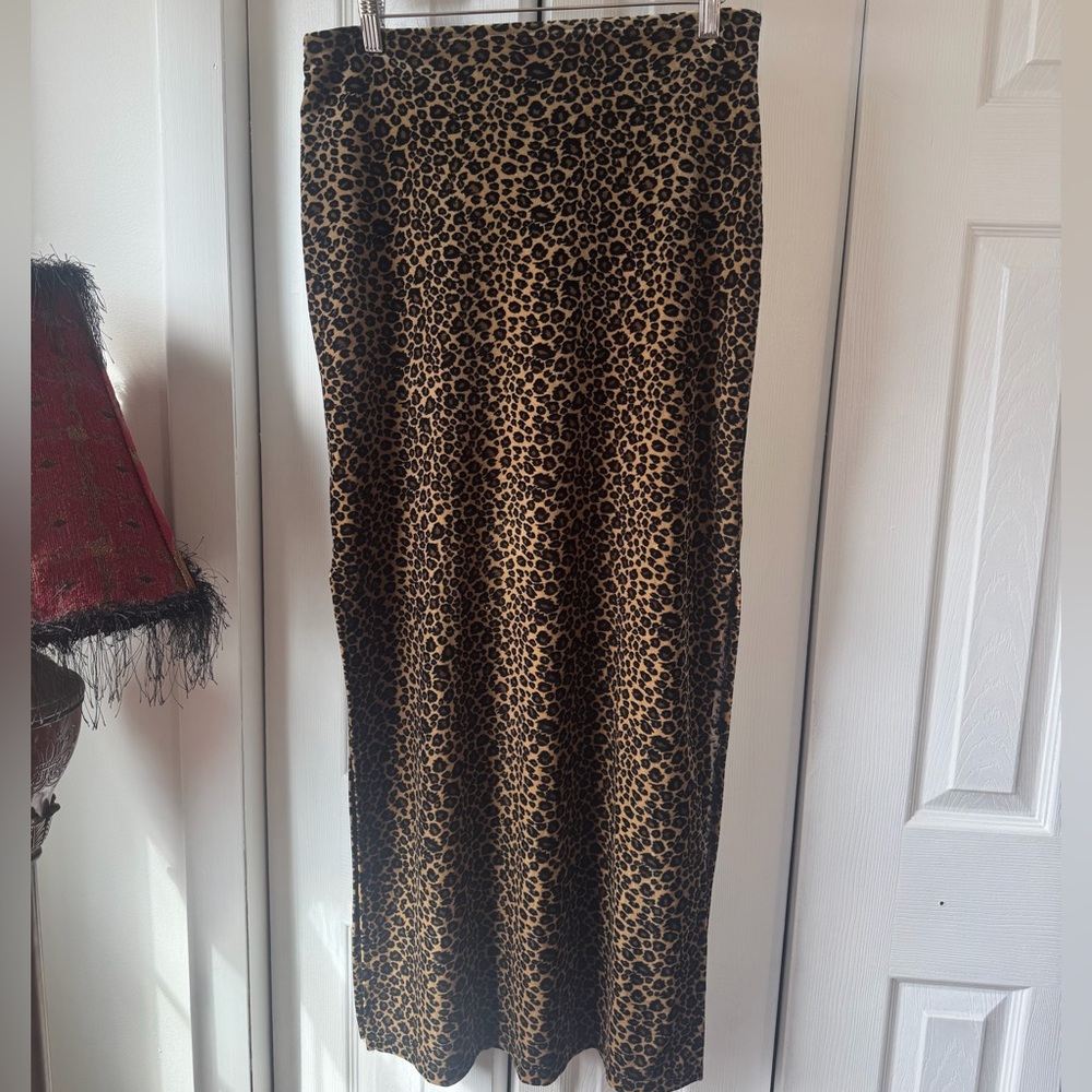 Whisper Leopard Print Maxi Skirt in Tan and Black